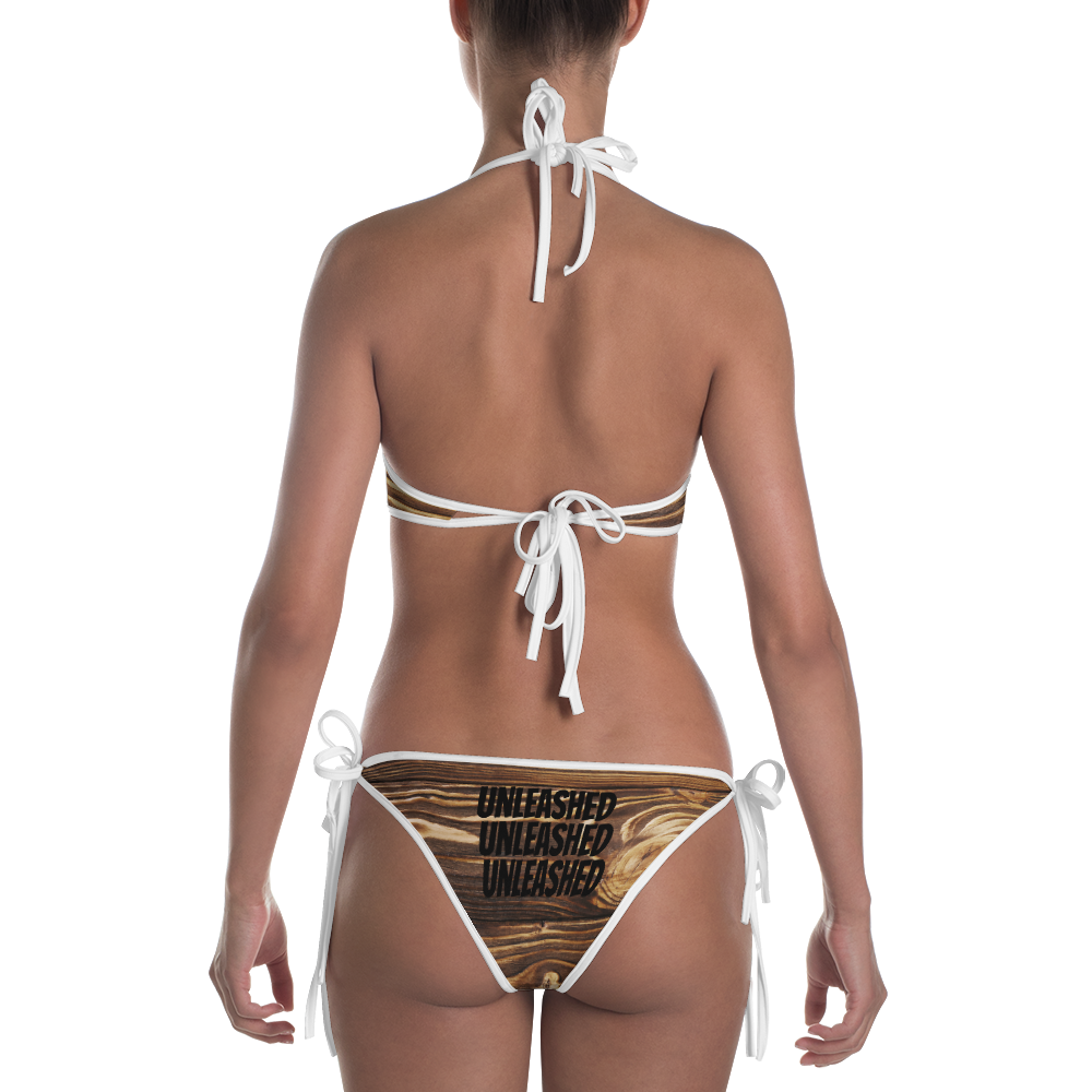 Chameleon Unleashed Mahogany Woodkini Logo Bikini Swimsuit