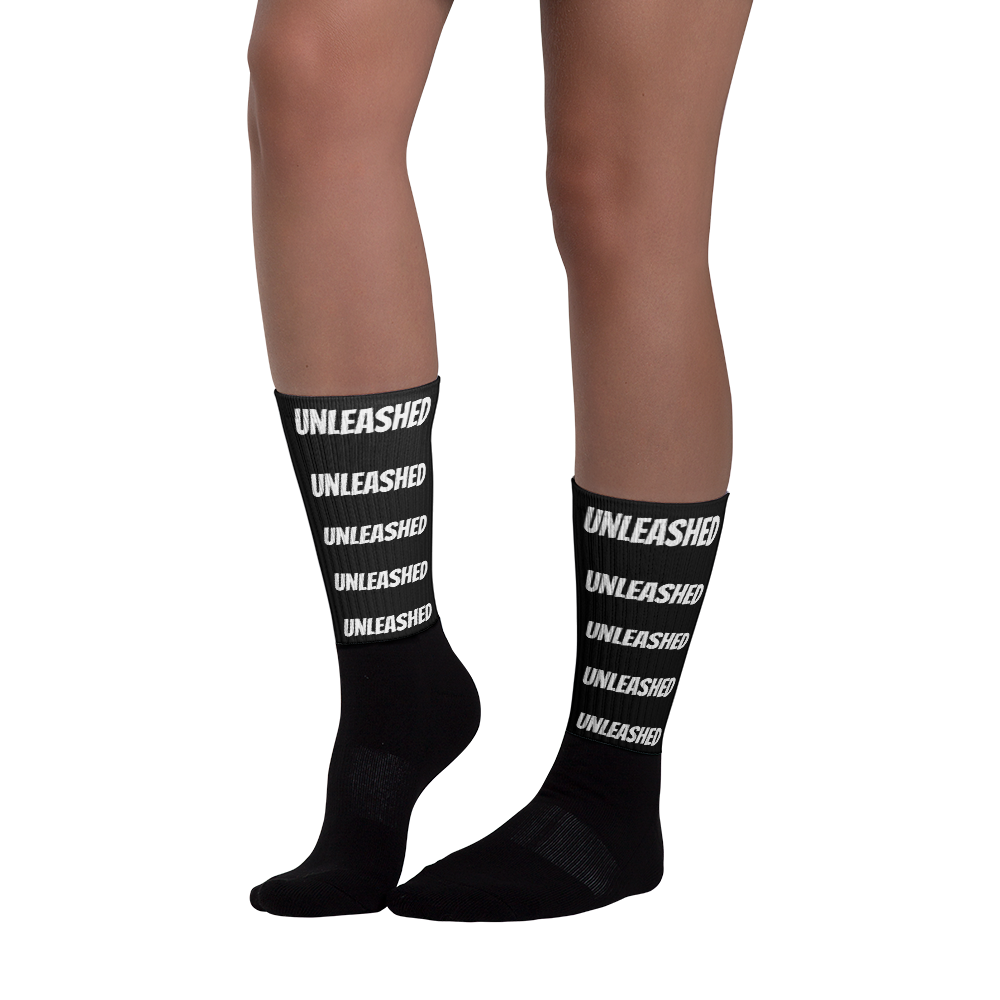 Chameleon Unleashed Monogram Unisex Socks (Black)