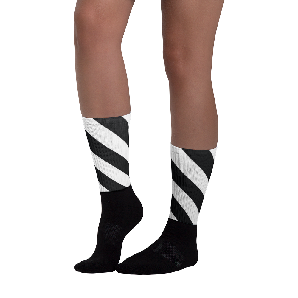 Chameleon Unleashed Striped Monogram Unisex Socks