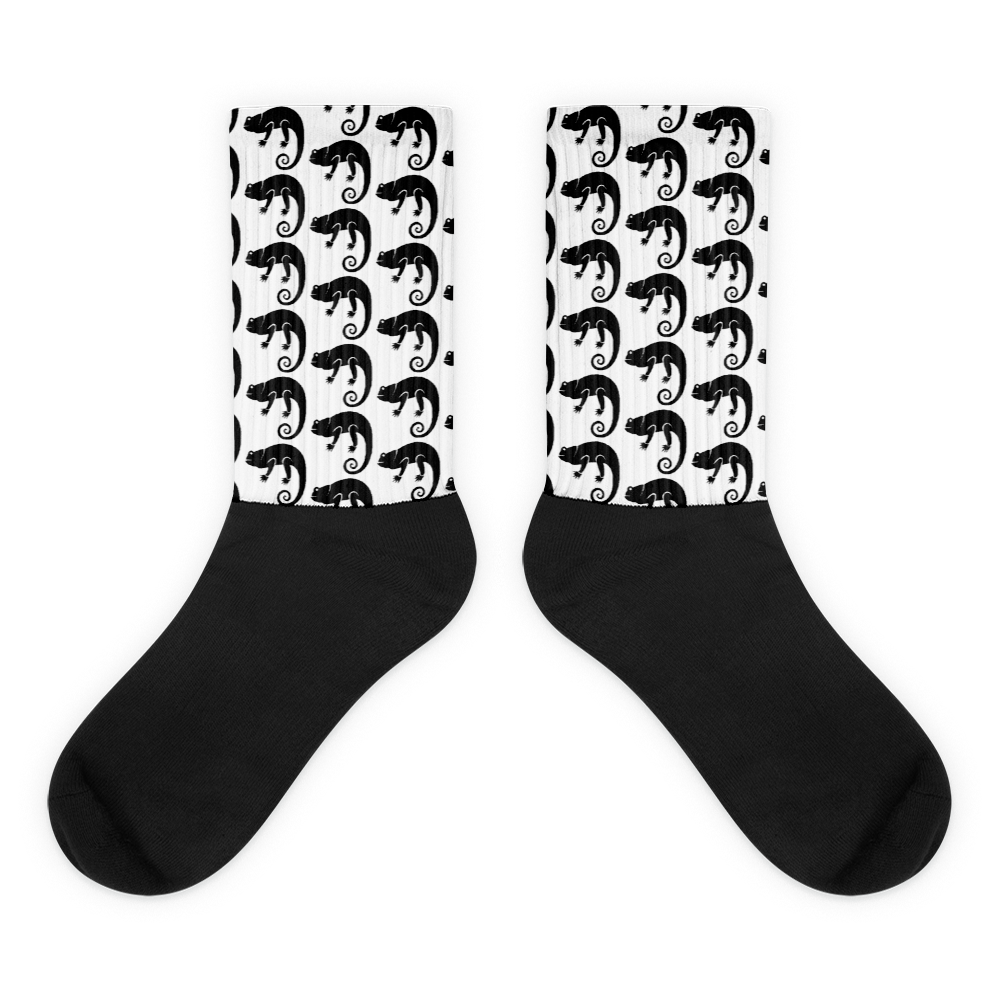 Chameleon Unleashed Logo Monogram Unisex Socks (White)