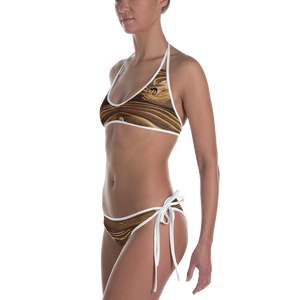 Chameleon Unleashed Mahogany Woodkini Logo Bikini Swimsuit