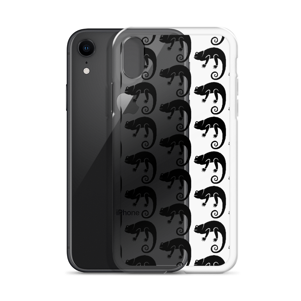 Chameleon Unleashed Logo Monogram iPhone Case (Black)