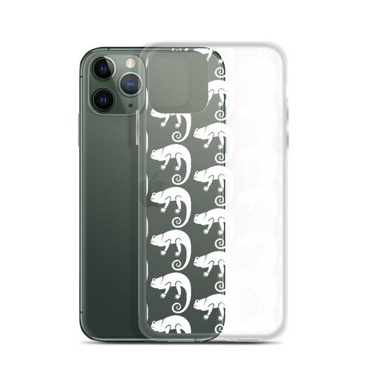 Chameleon Unleashed Logo Monogram iPhone Case (White)
