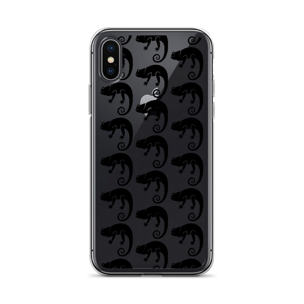 Chameleon Unleashed Logo Monogram iPhone Case (Black)