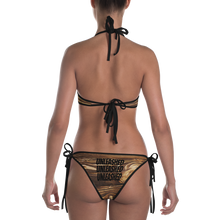 Chameleon Unleashed Mahogany Woodkini Logo Bikini Swimsuit
